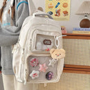 Japanese Style Kawaii Backpack Girls Transparent Ita Bag Women Large Capacity Backpack Fashion School Bag for College Student JK - M & M Global