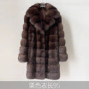Luxury Designer Mink Coat Woman Autumn Winter Lapel Furry Brown Faux Fur Coat Woman Clothes Chic Elegant Faux Fur Jacket