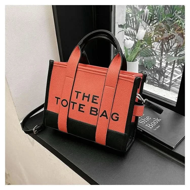 Hot Sale Of The Season New Women's PU Leather 3D Square Shoulder Bag Letter Tote Bag Color Block Fashionable Ladies Crossbody Ba - M & M Global