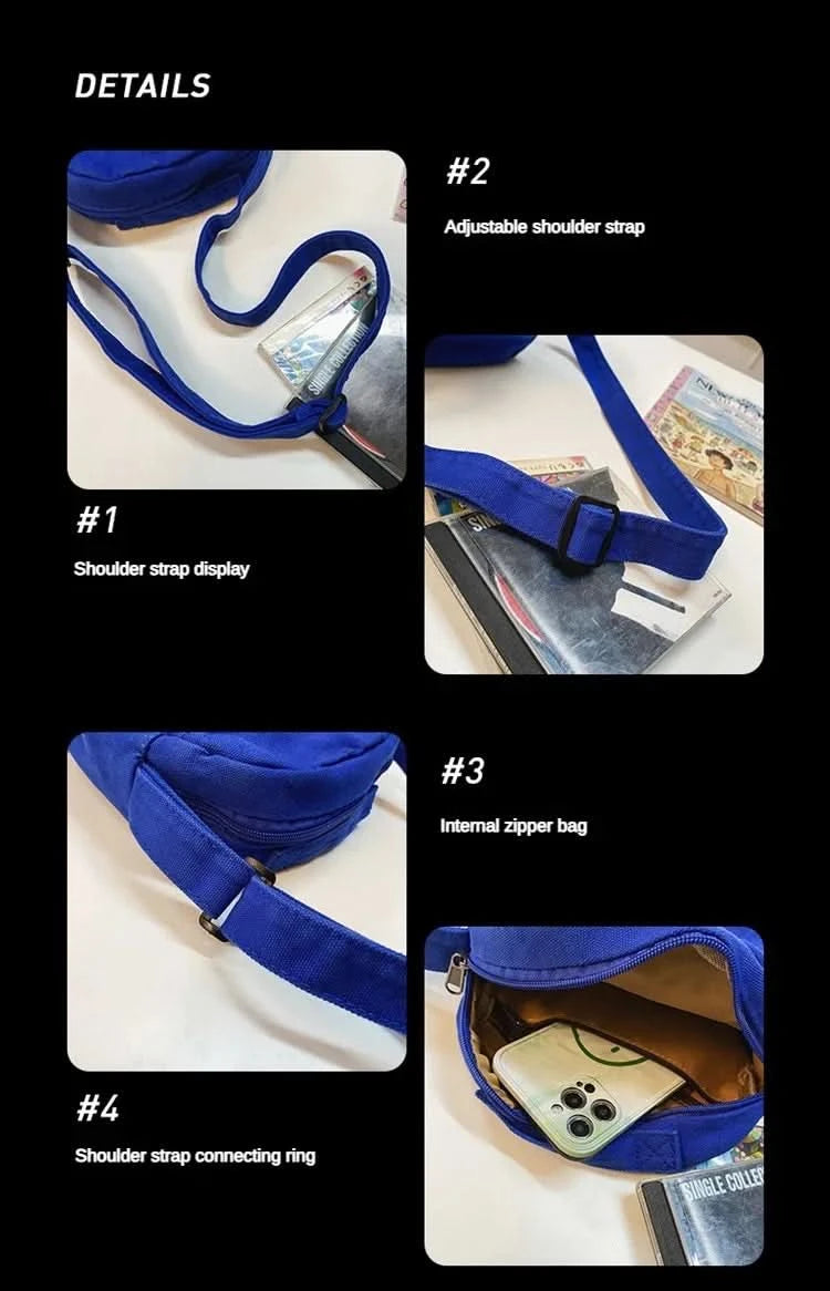 Fashion Small Canvas Crossbody Bags for Women 2025 Mini Shoulder Phone Purse Girl Student Cotton Cloth Mini Female Handbags Flap - M & M Global