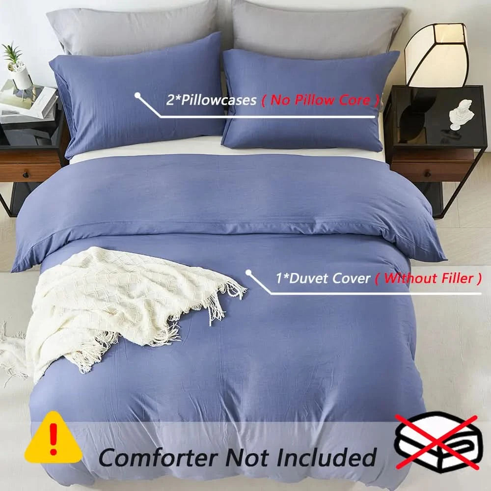 Blue bedding set with duvet cover and pillowcases on a bed, with text indicating what is included and not included.
Microfiber Bedding Set, Queen Comforter Set, Lightweight Comforter, Pinch Pleat Bedding, Quilted Comforter, Solid Color Bedding, Soft Bedding Set, Elegant Bedding, All Season Comforter, Brushed Microfiber, Modern Bedroom Decor, Gift Bedding Set, Fade Resistant Bedding, Cozy Bedding Set, Hotel Style Bedding, Bedroom Essentials, Bed Comforter with Pillowcases, Non-Toxic Bedding, Machine Washable