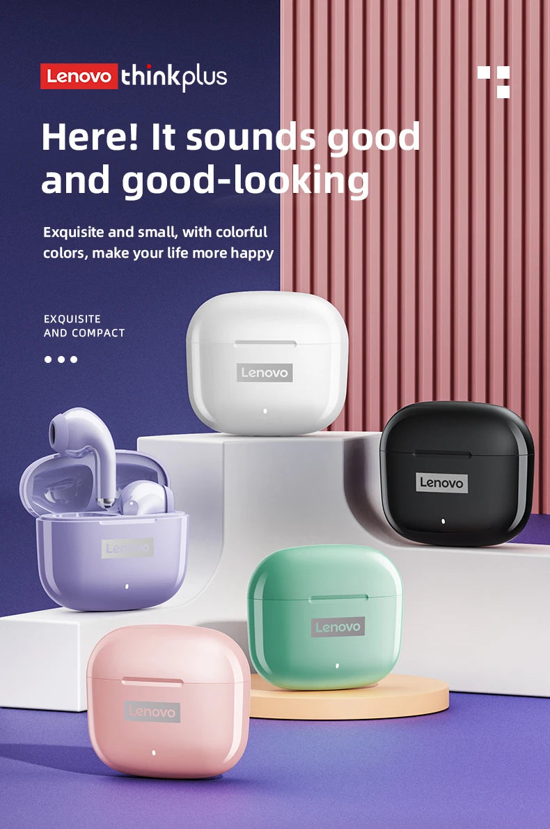 Ship From US Lenovo LP40 Pro Bluetooth Wireless Earphones Low Latency Sports Music Headphones Noise Reduction Earbuds