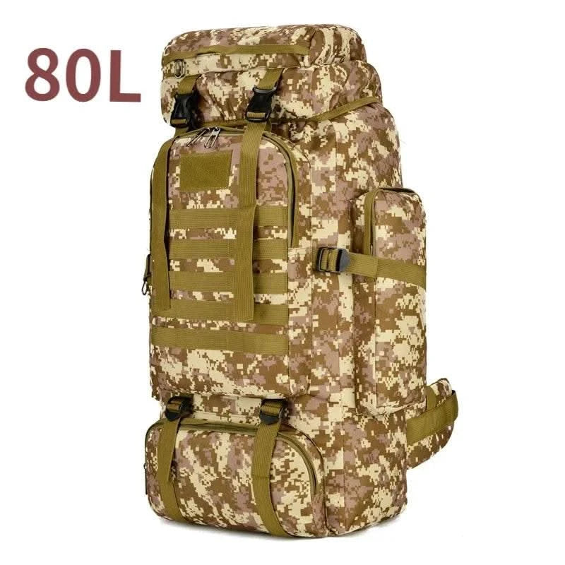 80L/100L Mountaineering Bag Climb Bag Tactical Backpacks Large Backpack Outdoors Hiking Camping Travel Bags - M & M Global