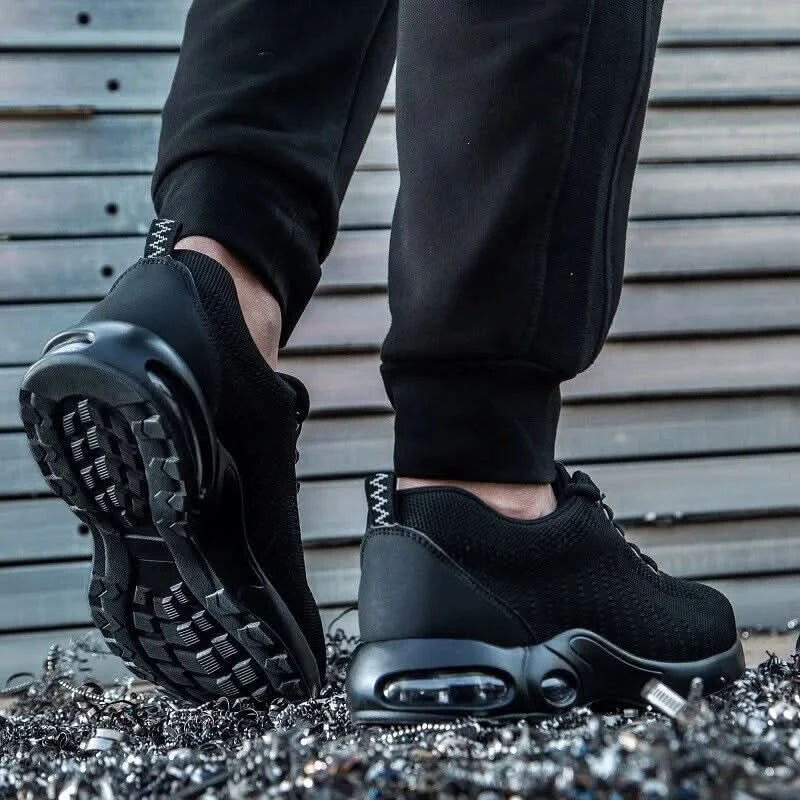 Mens Steel Toe Safety Boots with Anti-smash Puncture-Resistant Sole for Construction &Heavy Industry Protective Boots 36-46