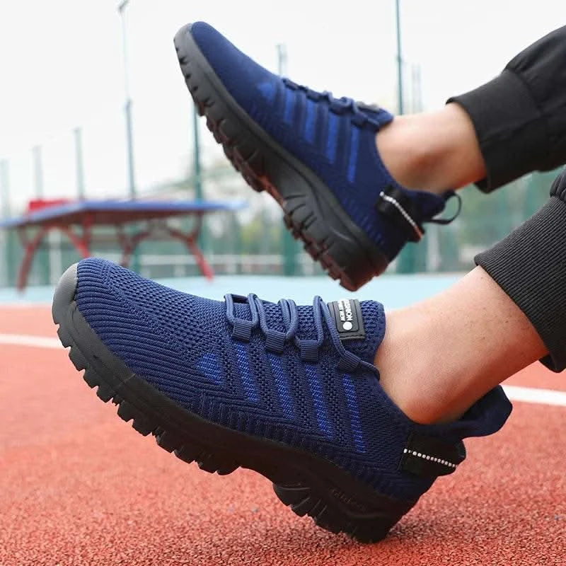2025 Men's Running Shoes Knitted Mesh Breathable Fashion Casual Sports Shoes Comfortable Fitness Lightweight Men's Casual Shoes - M & M Global