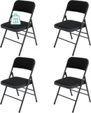 6 Pack Folding Chairs, Fabric Dining Chair Set with Padded Cushion, Indoor Outdoor Folding Chairs Seat for Home Office Events