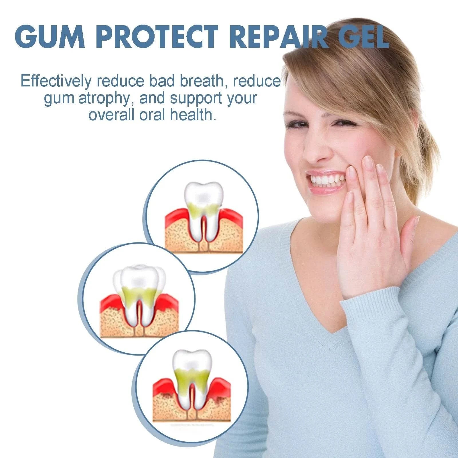 5-Pack Dental Repair Gel Relieves Inflamed Gums and Reduces Bad Breath Deep Clean Tooth Dirt Care Gums Fresh Breath Care Gel - M & M Global