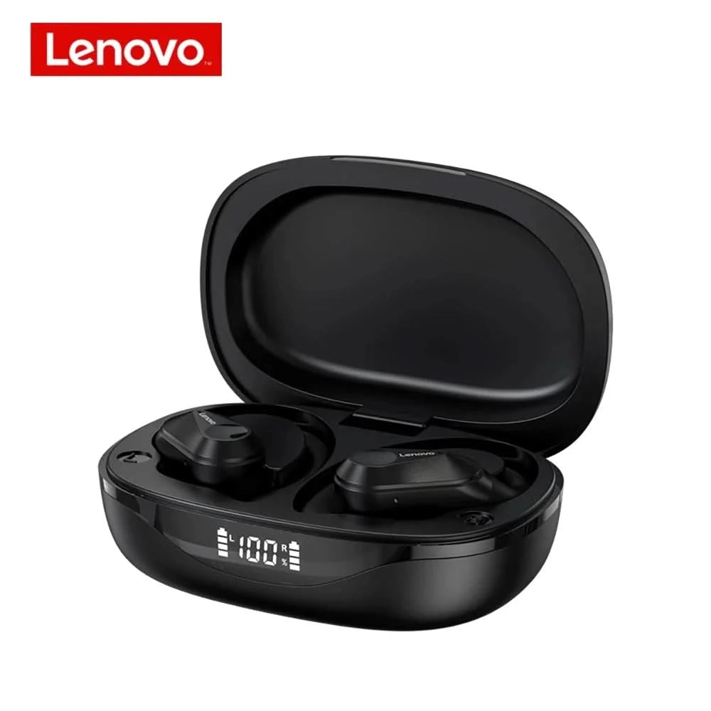 Lenovo LP75 Sports Wireless Earphones with Mics,Button Control, LED Power Display,Hifi Stereo Sound Bluetooth 5.3 TWS Headphones - M & M Global