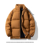 Winter Parka Men Brown Thick Warm Jackets Big Size Oversize Cotton Padded Windbreaker Outwear Waterproof Loose Coats
