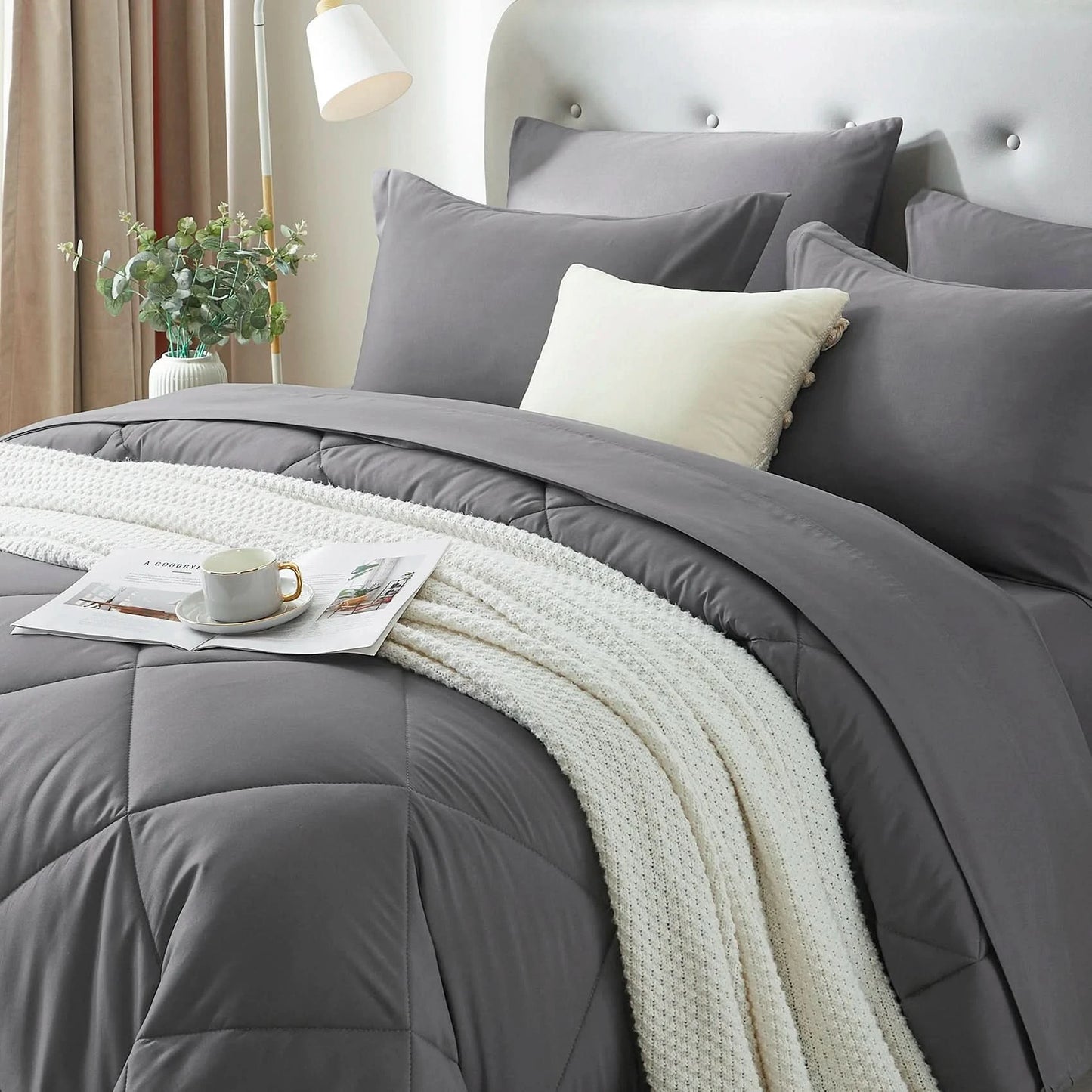 5/7-Piece Comforter Set – Bed in a Bag Bedding Set with Comforter, Sheets, Pillowcases & Pillow Shams – Soft All-Season Bed Set