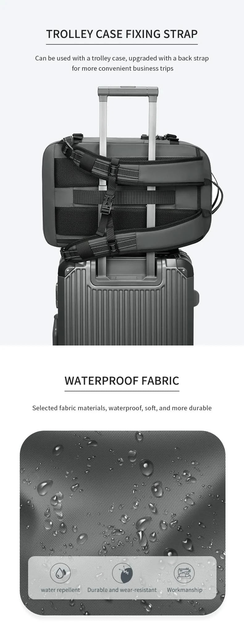 Men Travel Backpack vacuum compression 17 inch Laptop Backpack Business Large Capacity school Backpack Expanded Hiking backpack - M & M Global