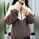 Thickened Hooded Cotton Jacket Women's Warmth Winter Coat Fleece Lined Mommy Style Outerwear Chinese Brand AE Stock