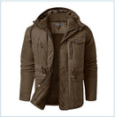 LZLLTT Men Winter Warm Parkas Mens Fleece  Jacket Parkas Men Casual Cotton Outdoor Fur Trench Padded Jackets Coats