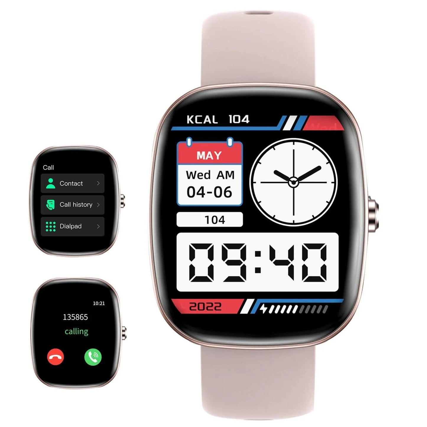 Smart watch, custom wallpaper, call reminder/rejection, multiple sports modes, music playback, unisex, suitable for iOS/Android