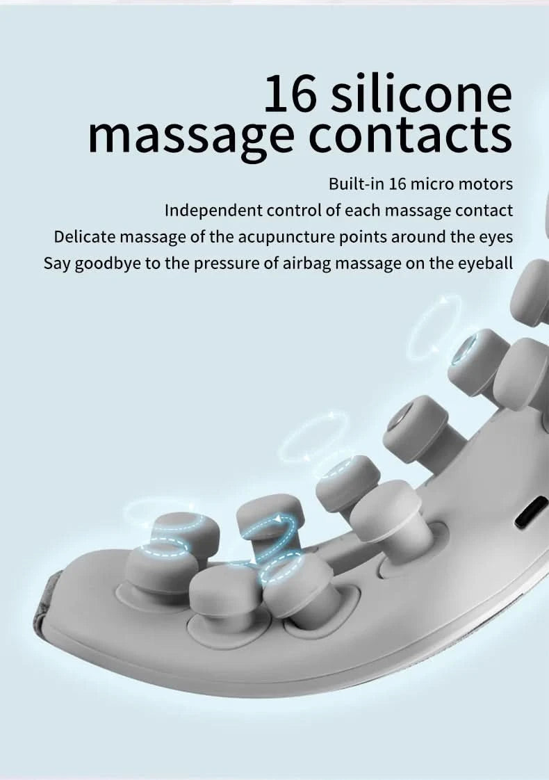 Eye Massager Acupoint Vibration Pulse Hot Compress Eye Care With Bluetooth Music Relieve Fatigue Visible Eye beauty instrument - M & M Global
