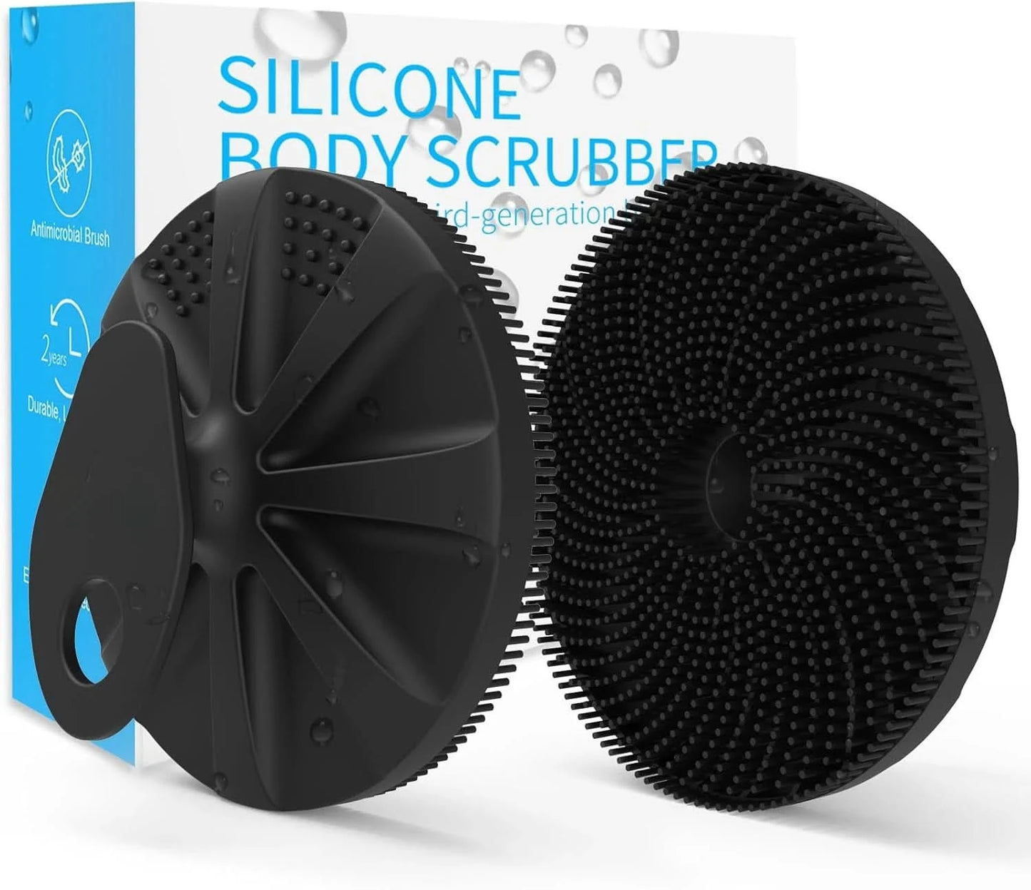 Silicone bath machine bath brush, more hygienic than traditional loofah, rich foam, long-lasting, gentle exfoliation - M & M Global