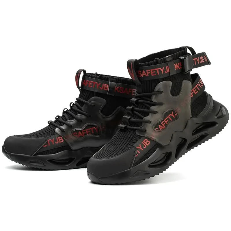 Lightweight Men Safety Shoes Steel Toe Work Sneakers Anti-smash Protective Shoes Anti-smash Anti-puncture Indestructible Shoes