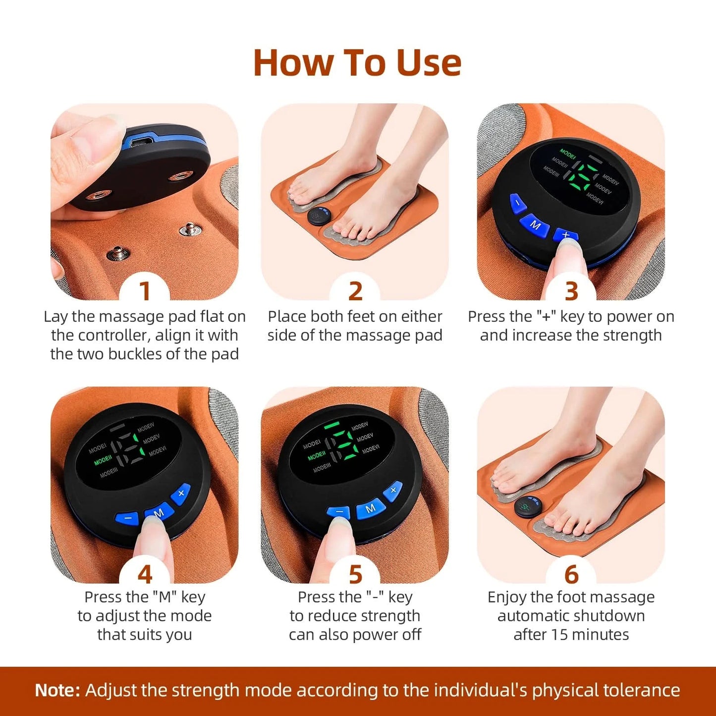 Smart 3D Foot Massage Pad Feet Massager Improve Blood Circulation Foot Massager Relax Muscles Slim Legs Rechargeable Foot Pad - M & M Global