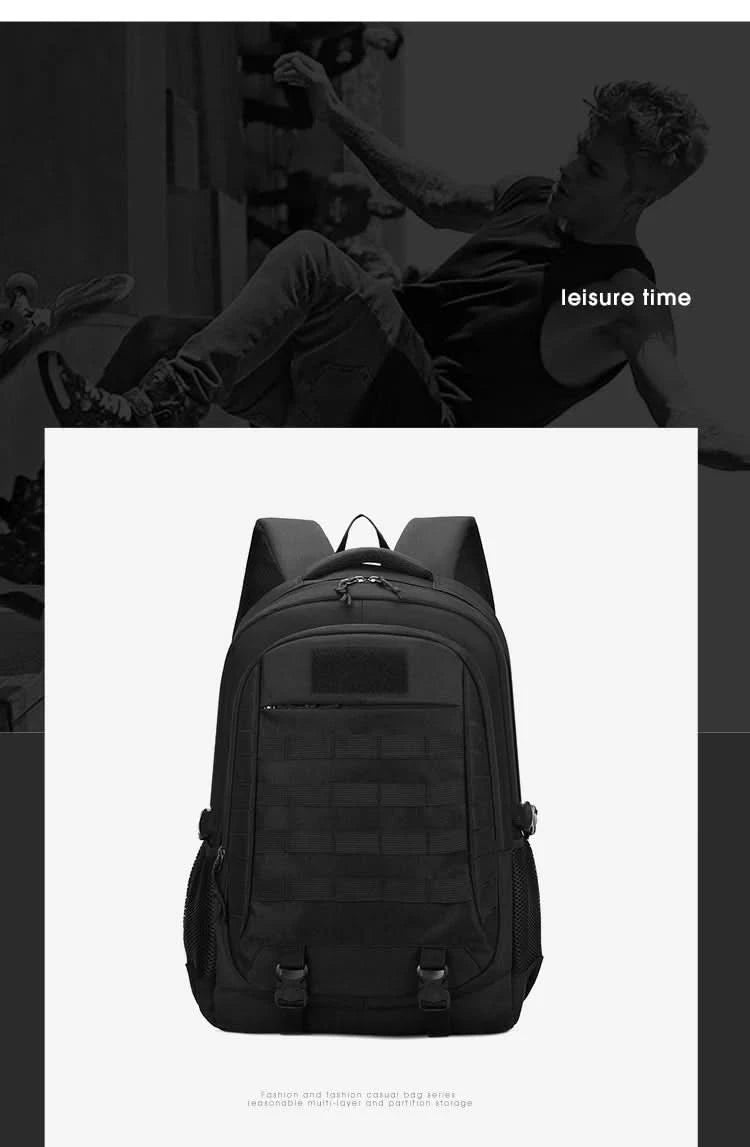 New cross-border outdoor tactical bag, large-capacity backpack, multi-functional leisure travel mountaineering bag, camouflage d - M & M Global