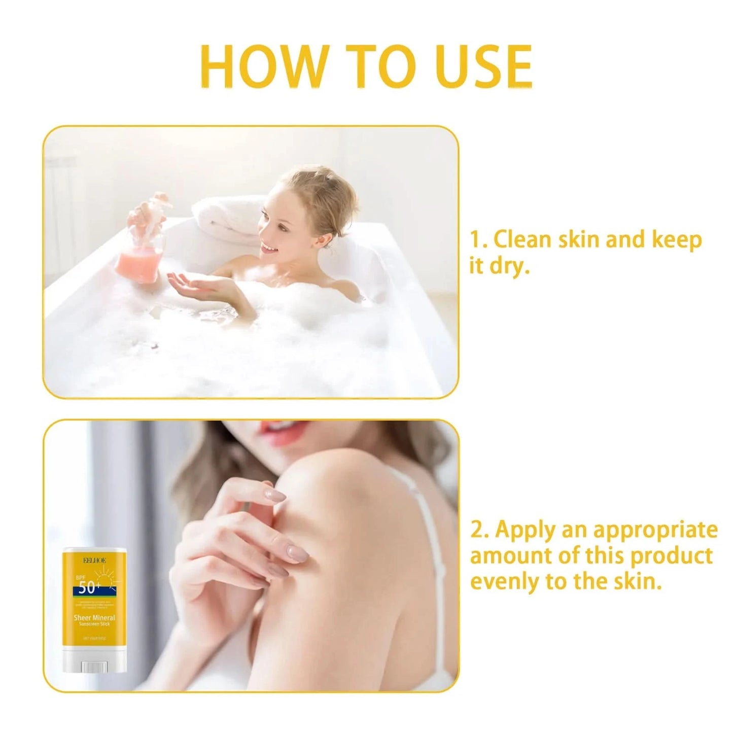 Sunscreen Cream Stick SPF 50+ UV Protective Anti Oxidant Sun Block Isolation Cream Water Proof Thin and Light Korea Cosmetics - M & M Global
