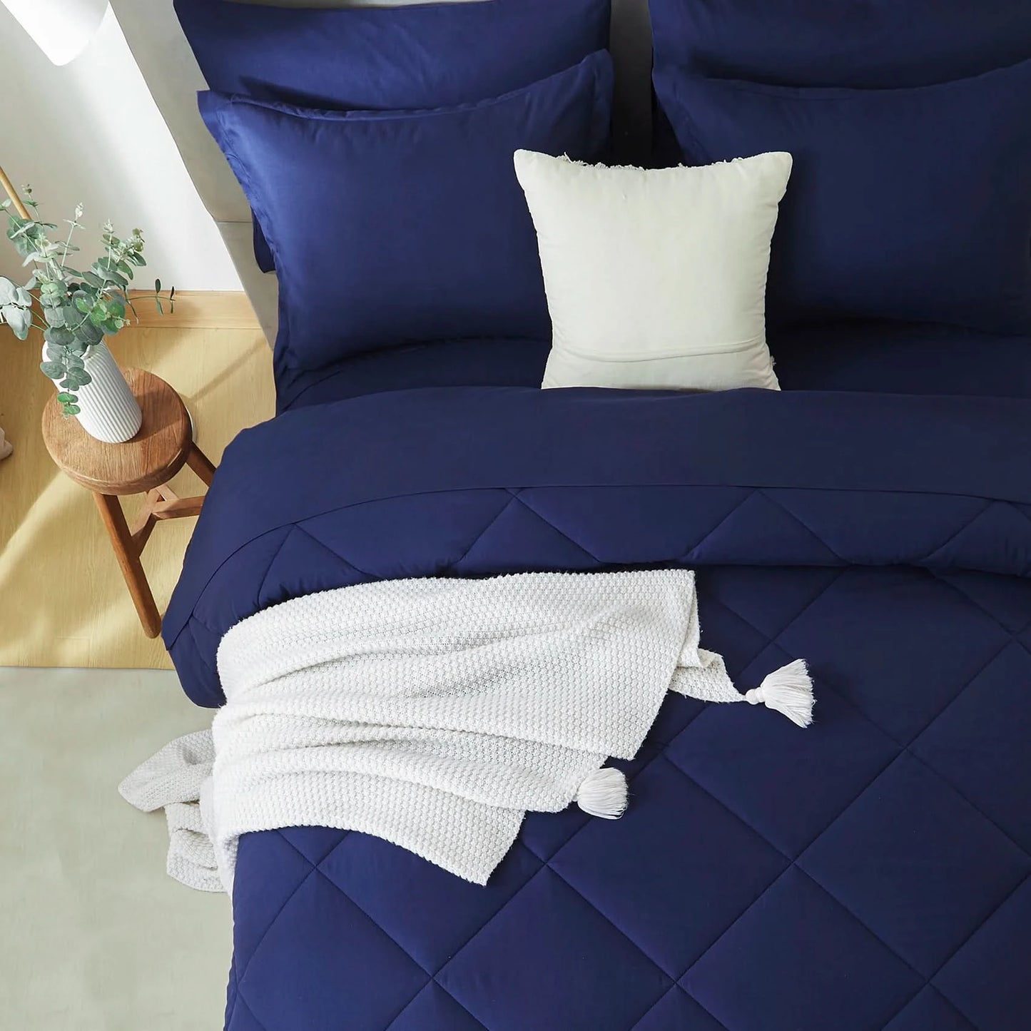 5/7-Piece Comforter Set – Bed in a Bag Bedding Set with Comforter, Sheets, Pillowcases & Pillow Shams – Soft All-Season Bed Set