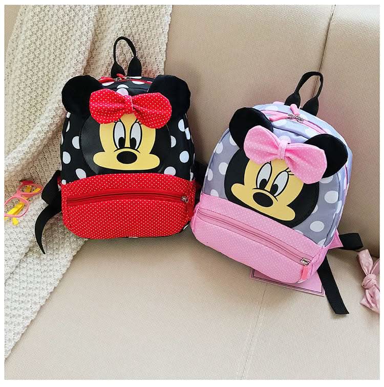 Disney Cartoon Backpack For Baby Boys Girls Minnie Mickey Mouse Children Lovely Schoolbag Kindergarten Schoolbag Kids Gift - M & M Global