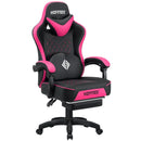 Gaming Chair with bluetooth Speakers RGB LED Lights Ergonomic Massage Video Game Chair with Footrest High Back w/ Lumbar Support