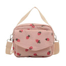 Corduroy Cartoon Shoulder Bag with Adjustable Strap Trendy Crossbody Bag Adorable Shoulder Bag Women Commute Bag - M & M Global