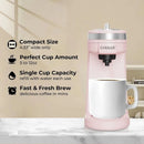 Mini Coffee Maker for K Capsule, Single Serve Coffee Maker for One Cup Americano, Lightweight Pod Coffee Machine, Dusty Rose - M & M Global