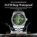 POEDAGAR Fashion High Quality Men Clock Waterproof Date Week Watch For Man Stainless Steel Luxury Quartz Men's Watches Reloj+Box
