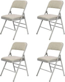 6 Pack Folding Chairs, Fabric Dining Chair Set with Padded Cushion, Indoor Outdoor Folding Chairs Seat for Home Office Events