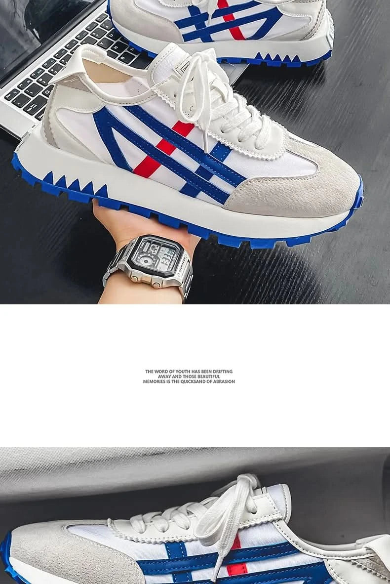 New men's trendy versatile casual sports shoes, men's thick-soled lightweight non-slip breathable trendy shoes кроссовки мужские - M & M Global