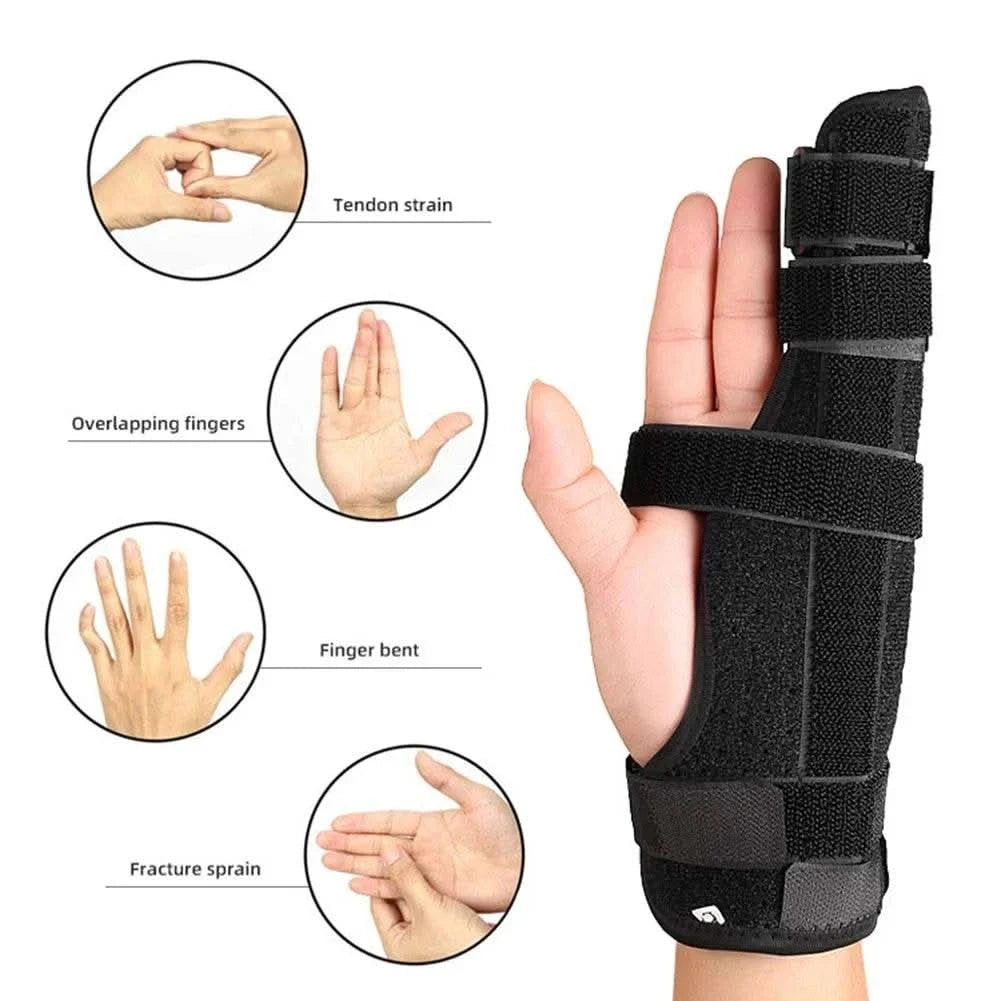 Adjustable Compression Finger Holder Protector Brace Sports Wrist Thumbs Hands Arthritis Splint Support Protective Guard - M & M Global