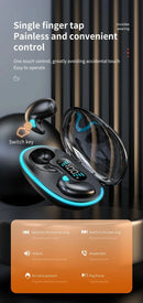 Sleep Wireless Earphone TWS Bluetooth 5.3 Headphones Hidden Earbuds IPX5 Waterproof Noise Reduction Sports Headset - M & M Global