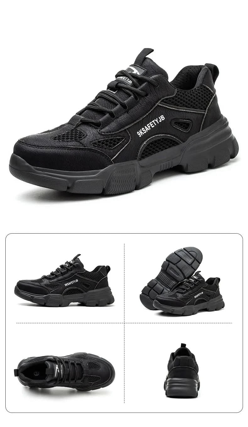 Men Work Sneakers Protective Shoes Safety Industrial Puncture-Proof Anti-smash Steel Toe Shoes Breathable Construction Work Shoe
