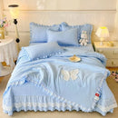 Bow Summer Quilt Single Quilt Air Conditioning Quilt Suitable for Women's Bedroom Apartment French Elegant Bow Summer Quilt - M & M Global