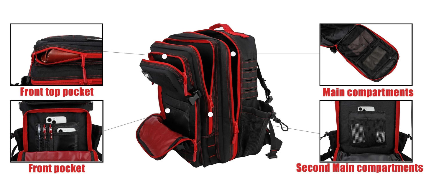 45L/25L Tactical Backapck for Men Women Waterproof Camping Travel Bag Outdoor Sports Hiking Survival Rucksack with Bottle Holder - M & M Global