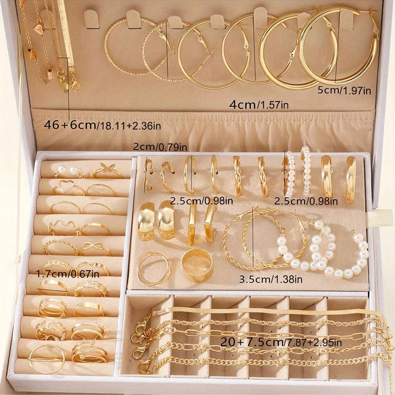 54-Piece Elegant Assortment With Earrings, Necklaces, Rings, Bracelets, Versatile 4-in-1 Collection For Daily Jewelry Set - M & M Global
