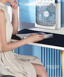 Portable 3 in 1 Mini AC Air Cooler Fan Humidifier with LED Light for Home Office Bedroom Camping Cooling - M & M Global