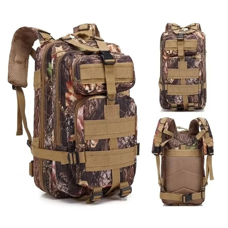 Men's Classic Tactical Backpack Travel Sports Camouflage Bag Outdoor Climbing Hunting Backpack Fishing Hiking Nylon 3P Pack Bag - M & M Global