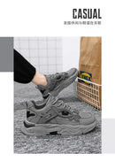 Student height increasing shoes four season new thick sole men's casual sports shoes soft sole comfortable outdoor running shoes - M & M Global
