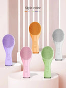 Electric Facial Cleansing Brush Deep Pore Cleaning Sonic Vibration Waterproof Acne Blackhead Remover Pore Cleaner Silicone - M & M Global