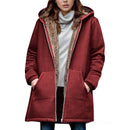2025wish Women's Fleece Lined Hoodie Pure Color Long Sleeve Zipper Closure Comfortable Fit Sweatshirt for Autumn And Winter