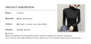Black Turtleneck T-shirt Long Sleeve Tops Women Y2k Clothes Autumn Winter Korean Fashion Modal Elegant T-shirts for Women 2024