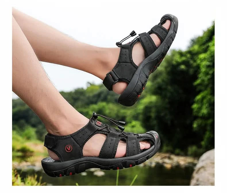 Outdoor Wading Summer Sandals For Men Anti Slip Cool Casual Shoes With Arch Support Plus Size 38-48 Beach Sandalias - M & M Global