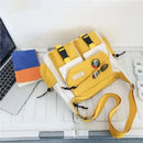 Preppy Casual Nylon Crossbody Bag For Men Women Teen Messenger Bag, Student Commuter Single Shoulder Bag For Travel Daily Use - M & M Global