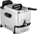 3.5L Stainless Steel Deep Fryer with Basket, 1700W, Oil Filtration, Temp Control, Digital Timer, Dishwasher Safe Parts - M & M Global