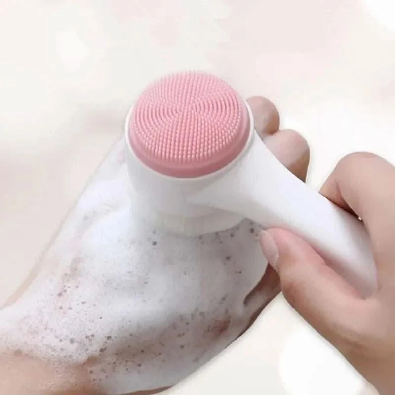 3D Bilateral Silicone Facial Cleanser Manual Massage Facial Brush Soft Bristles Silicone Double-Sided Face Brush Cleaning Tools - M & M Global