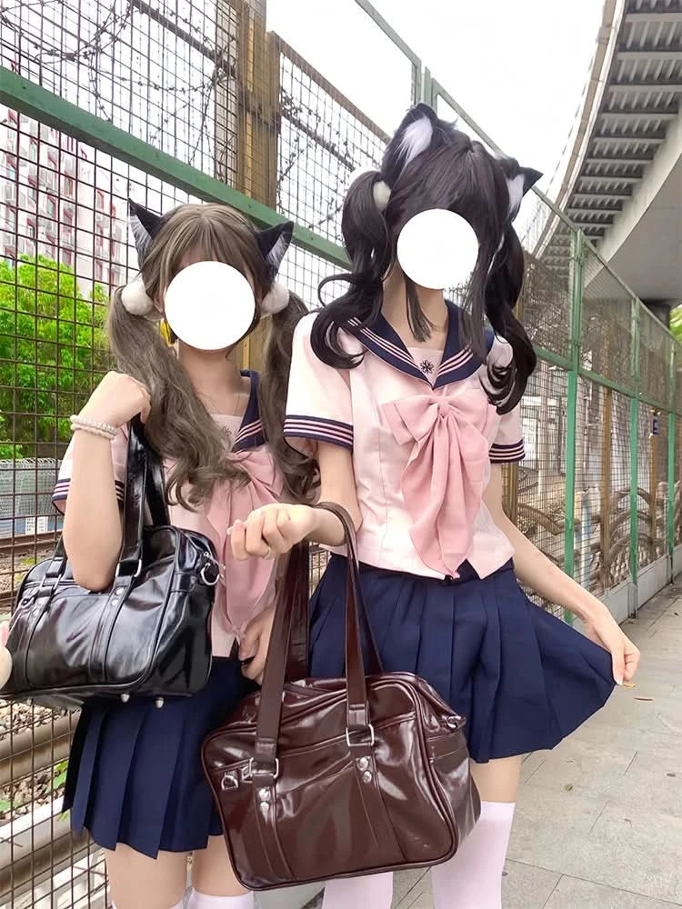 Original daily versatile jk messenger pu bags college style commuter school bags uniform bag for woman - M & M Global
