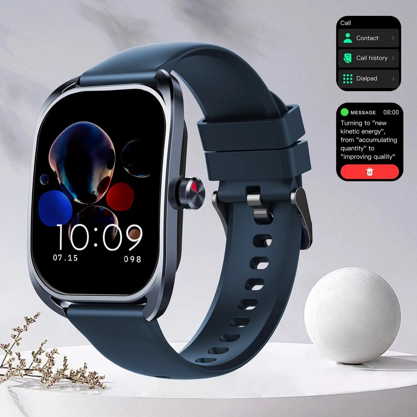 Smart watch, multi-sport mode, message reminder, multiple APP reminders, suitable for men and women, custom wallpaper